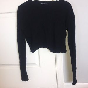 Black cropped sweater
